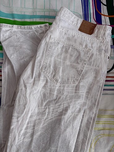 pull&bear simli beyaz kot pantolon
