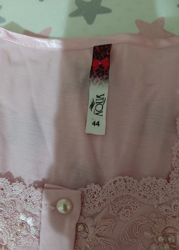 Nakışlı Mavi Hamile ve Emzirme Gecelik - Görsel 5