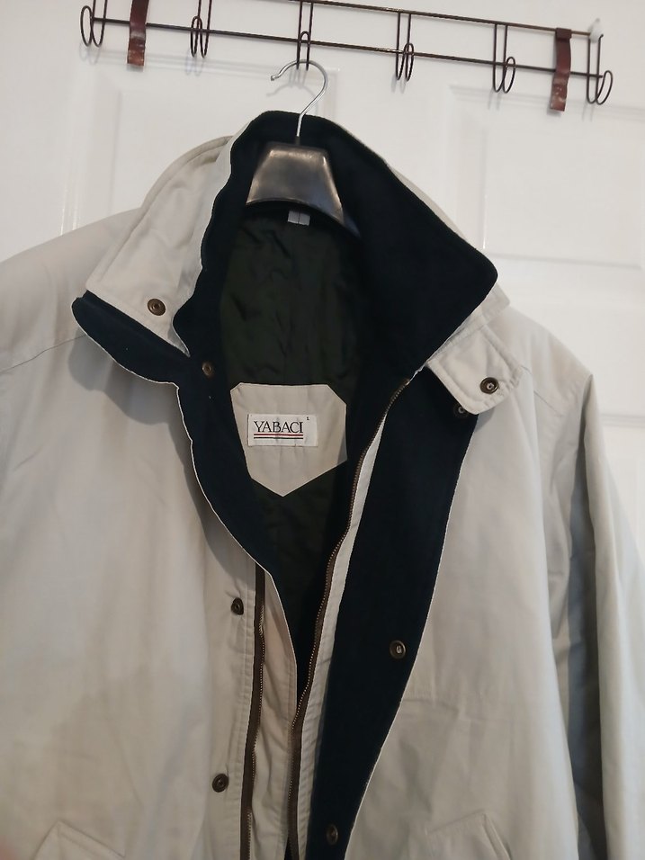 Düğmeli Midi Beyaz Erkek Yağmurluk(trençkot) - Görsel 3