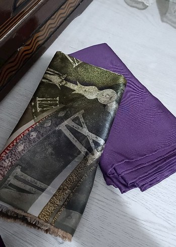 Bordo Kadın İpek Görünümlü Bohem Şal - Görsel 3