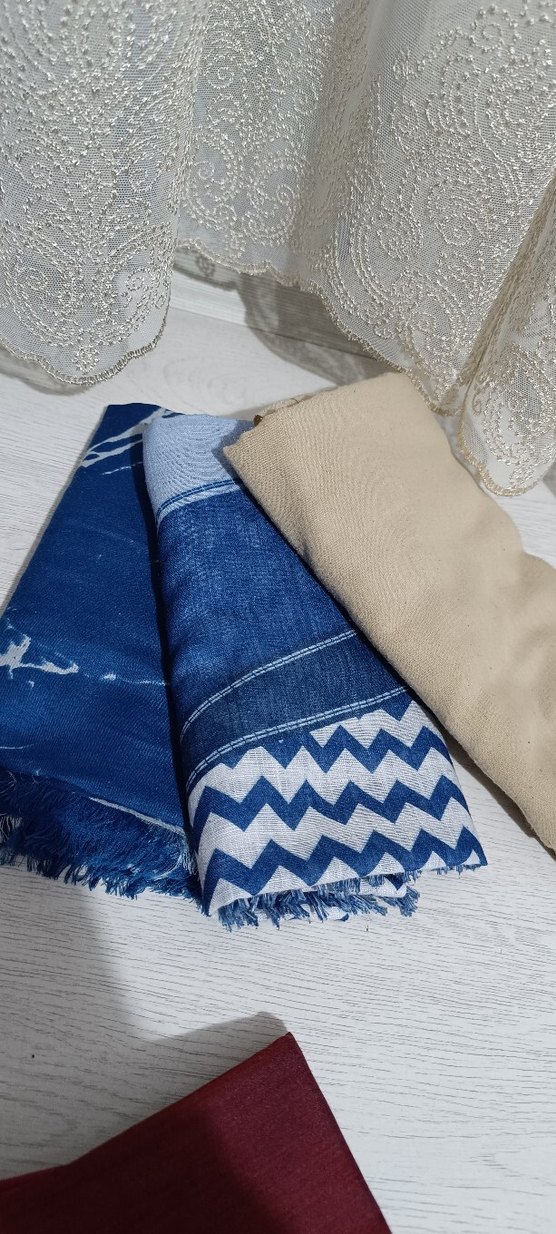 Bordo Kadın İpek Görünümlü Bohem Şal - Görsel 4