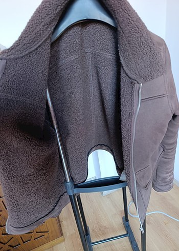 Kürklü Kahverengi Süet erkek Ceket - Görsel 3