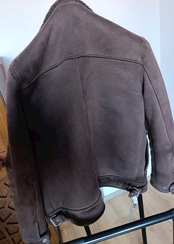 Kürklü Kahverengi Süet erkek Ceket - Görsel 2