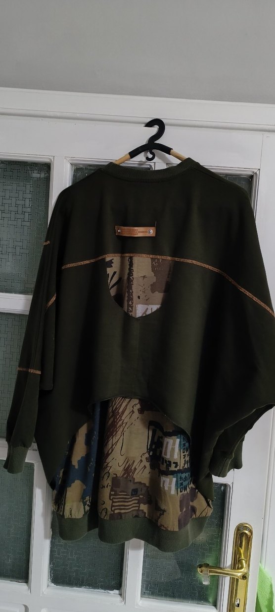 kadın Oversize Triko Sweatshirt - Görsel 2