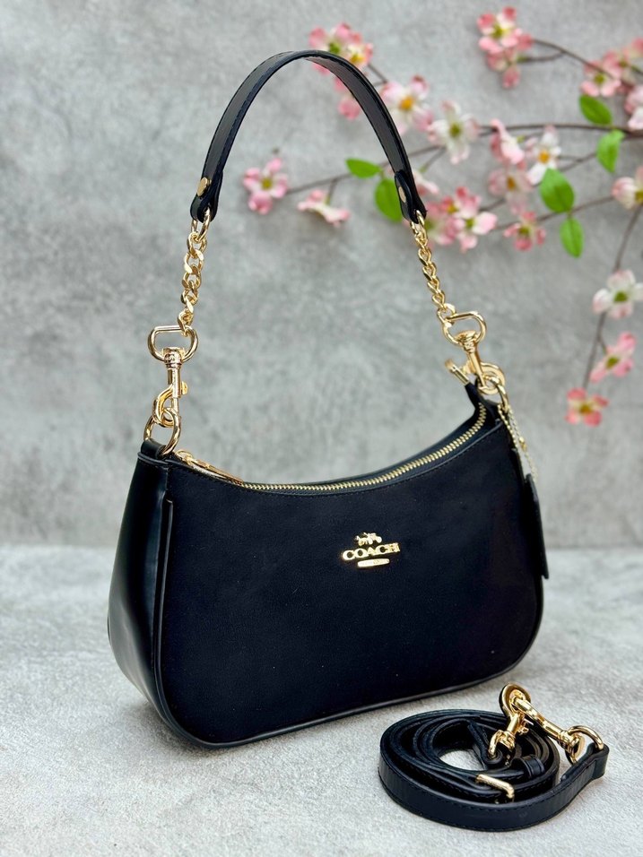 Coach - Teri Shoulder Bag In Signature Suede - Görsel 5