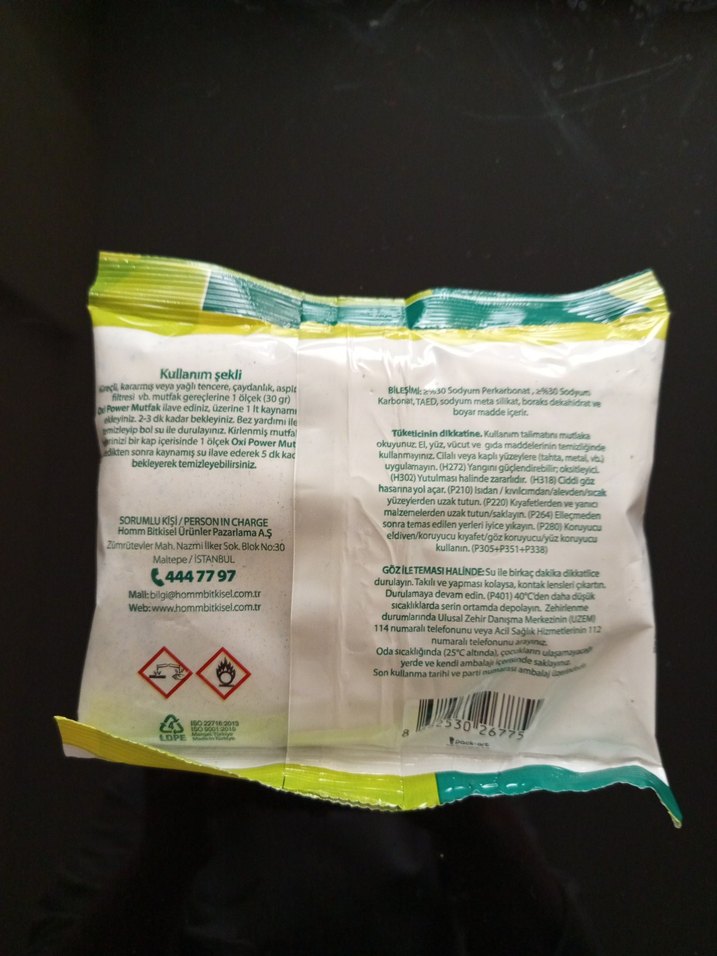 Homm Clean Mutfak Oxi Toz Leke Çıkarıcı 500gr - Görsel 3