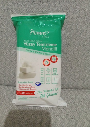 Hommo Yüzey Temizleme Mendili 40'lı - Görsel 2