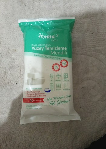 Hommo Yüzey Temizleme Mendili 40'lı - Görsel 3