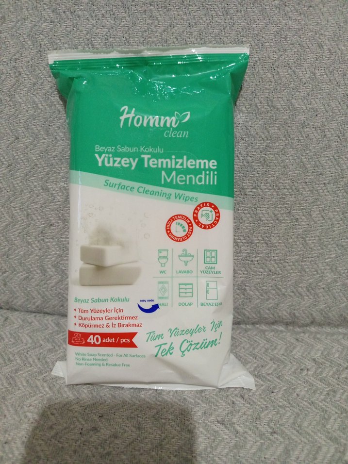 Hommo Yüzey Temizleme Mendili 40'lı - Görsel 2