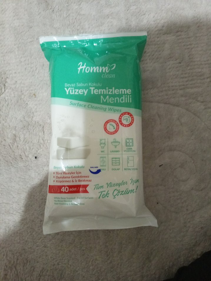 Hommo Yüzey Temizleme Mendili 40'lı - Görsel 3