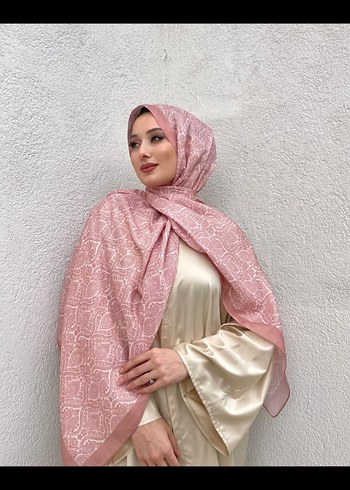Drapeli Pudra Pembe Kadın Şal - Diger