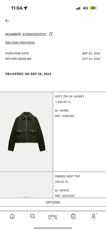 m Beden haki Renk Zara Soft Ceket