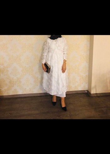 Beyaz Uzun Kol Drapeli Salaş kimuno - Görsel 3