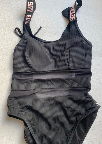 Siyah Kemer Detaylı Kadın Mayo - Görsel 2