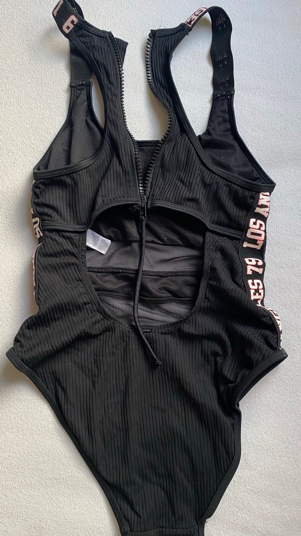 Siyah Kemer Detaylı Kadın Mayo - Görsel 3