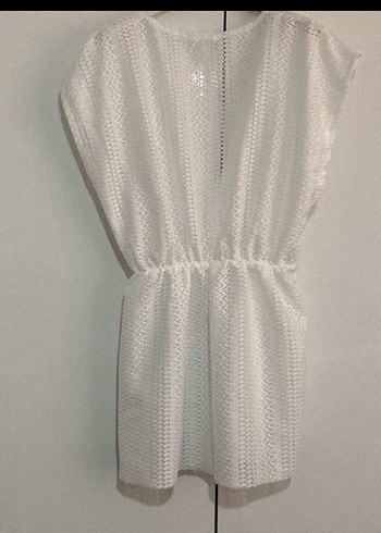 Beyaz Plaj Elbise - Görsel 3