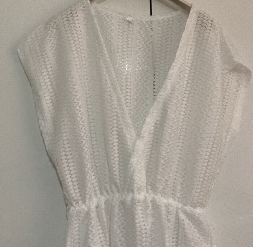 Beyaz Plaj Elbise - Görsel 2