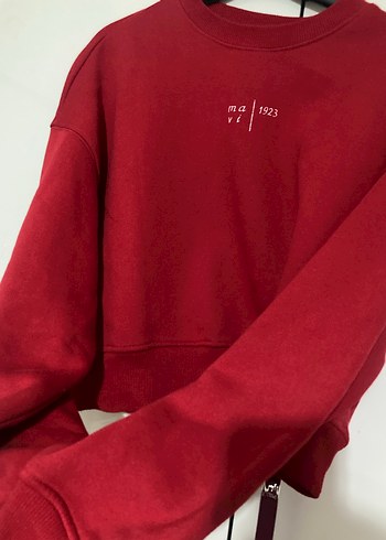 Kırmızı Baskılı Oversize Sweatshirt - Görsel 2