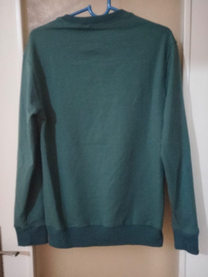 Erkek Koyu Yeşil Salaş Sweatshirt - Görsel 3