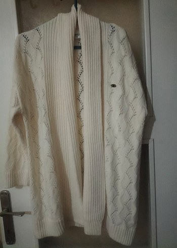 Beyaz Örgü Kadın Hırka - Görsel 2