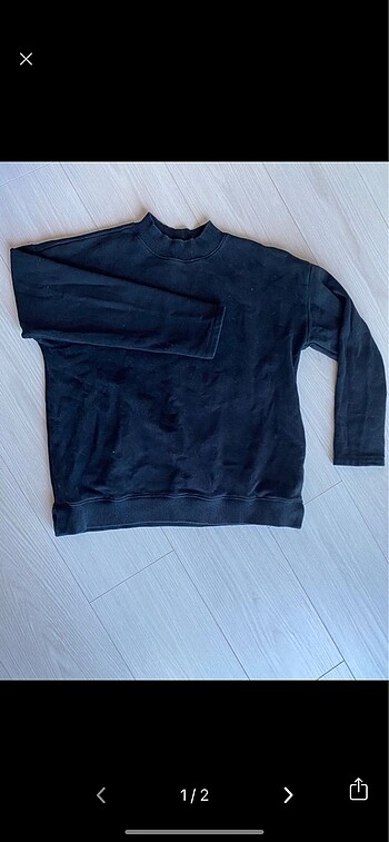 basic içi şardonlu siyah sweat