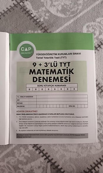 TYT MATEMATİK DENEMELERİ