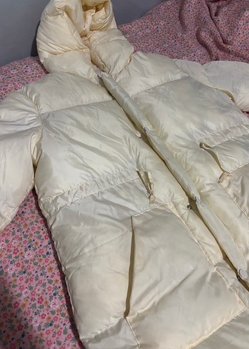 38 Beden Beyaz Kürklü Çocuk Kışlık Mont