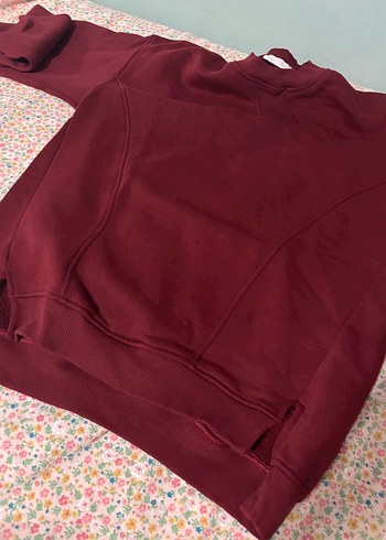 Diğer Bordo Kadın Salaş Sweatshirt