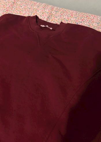 38 Beden Bordo Kadın Salaş Sweatshirt