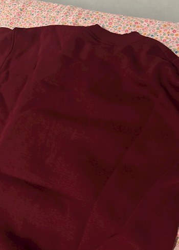 38 Beden bordo Renk Bordo Kadın Salaş Sweatshirt