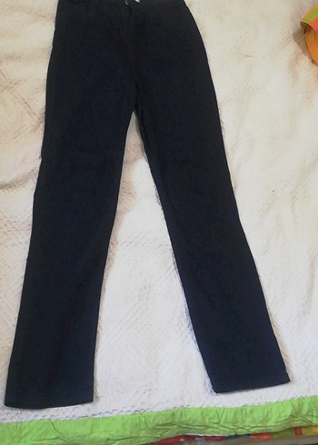 Siyah Kadın Denim Pantolon Midi Boy