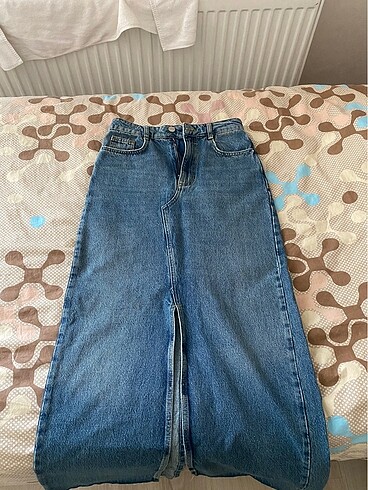 xs Beden mavi Renk Zara uzun kot etek