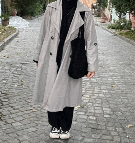 xs Beden gri Renk pull&bear trenckot