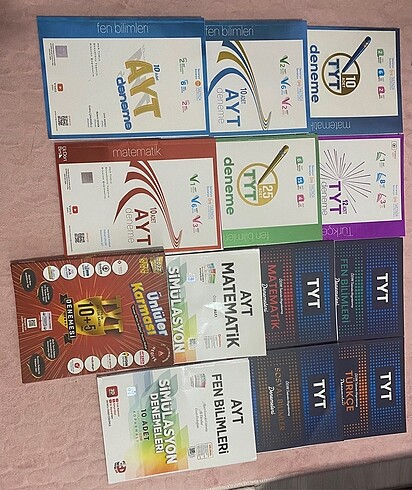 YKS TYT AYT TEST DERS DENEME KİTAPLARI
