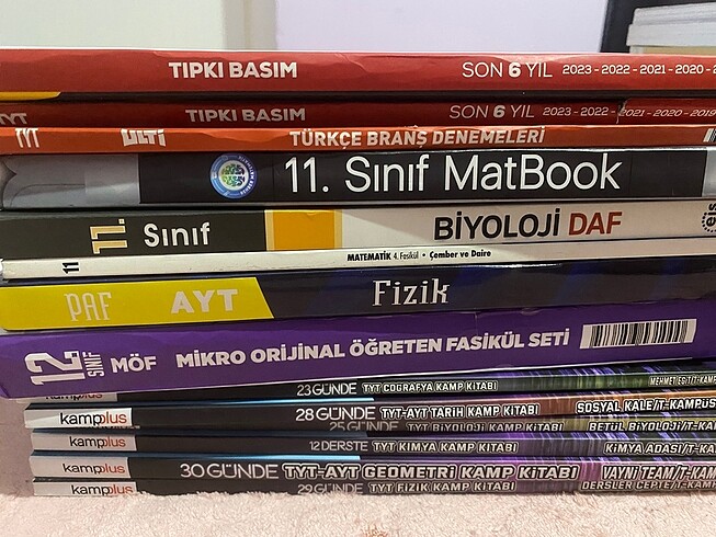 YKS TYT AYT TEST DERS KİTAPLARI