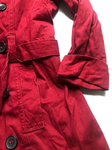 bordo trençkot - Görsel 5
