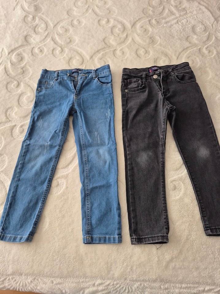 Erkek Çocuk Slim Fit Gri Denim Pantolon - Görsel 2
