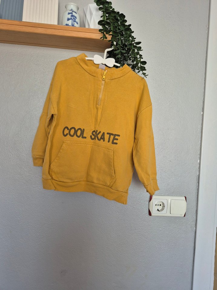 Sarı Kapüşonlu Erkek Sweatshirt - Görsel 2