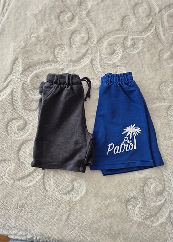 Erkek Çocuk Mavi ve Gri Baskılı Şort - Görsel 4