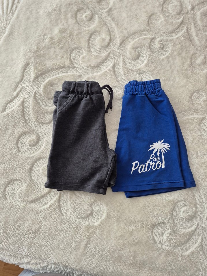 Erkek Çocuk Mavi ve Gri Baskılı Şort - Görsel 3