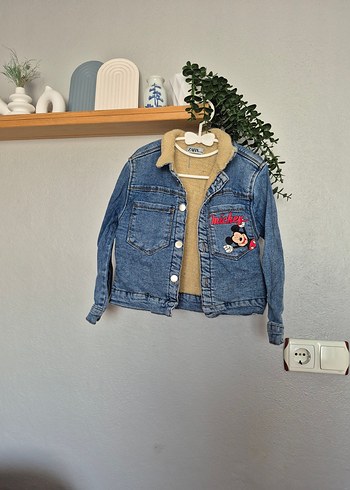 Nakışlı Mavi Denim Ceket - Görsel 2