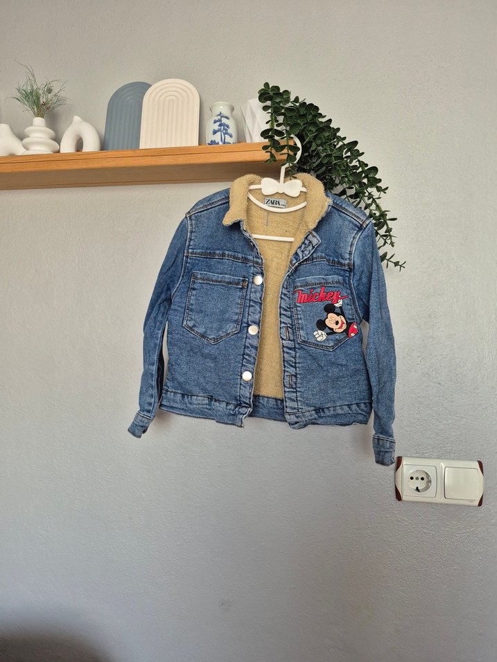 Nakışlı Mavi Denim Ceket - Görsel 2