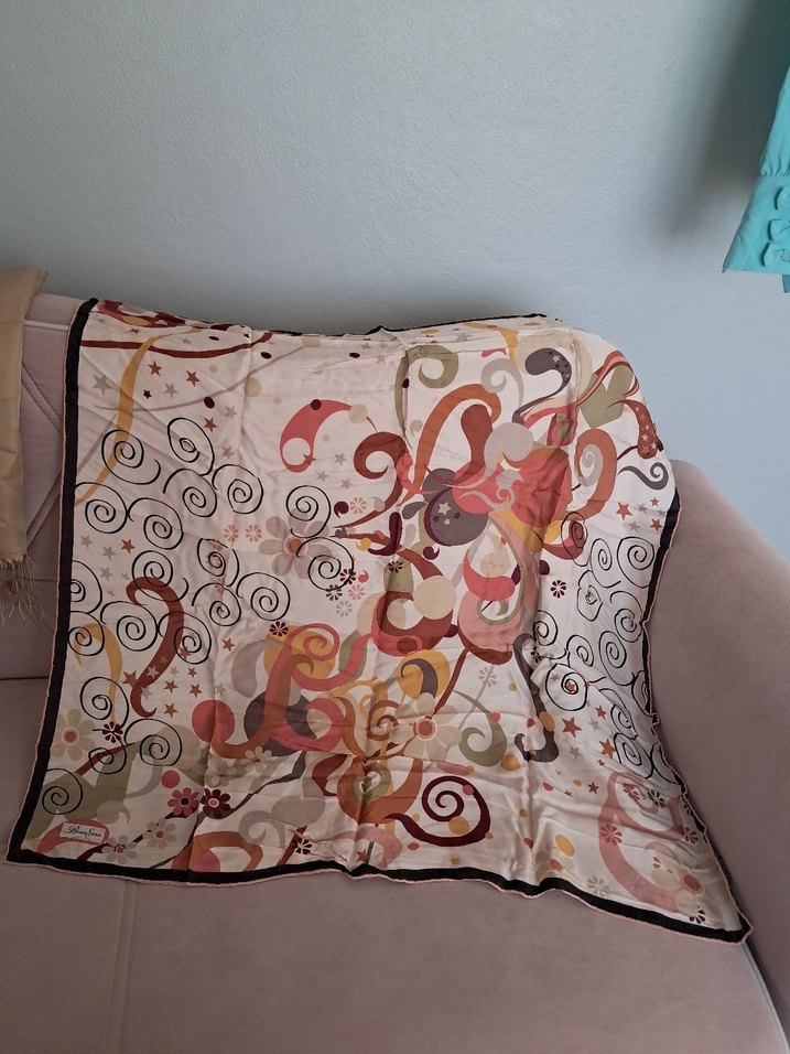 Gri Çok Renkli Bohem Kadın eşarp - Görsel 2