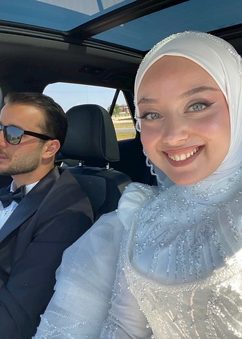 s Beden beyaz Renk Uzun Kollu A Kesim Beyaz Gelinlik