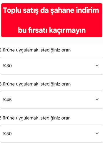 Toplu Satışta Şahane İndirimi