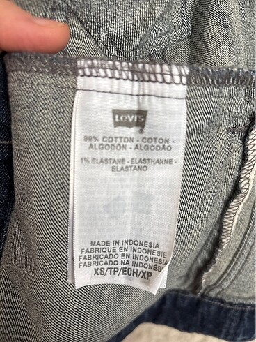 xs Beden lacivert Renk Levis kot Ceket