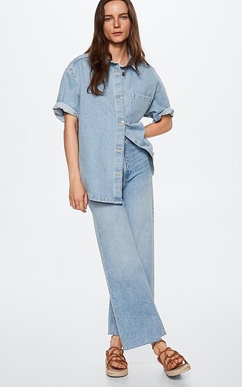 40 Beden Mango bol paça jeans