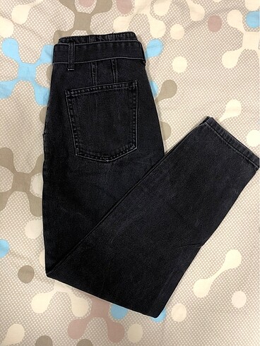 27 Beden siyah Renk Koton siyah mom jean