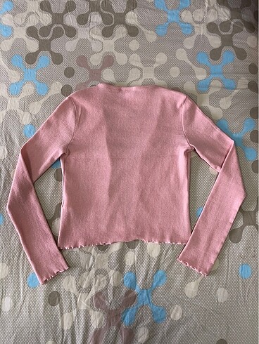 s Beden pembe Renk Trendyol Pudra Crop Hırka
