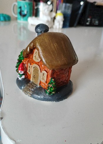 Renkli Minyatür Kahverengi Ev Biblosu - Görsel 3